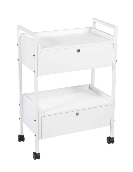 CARRELLO ESTETICA TAU STRUTTURA IN METALLO CON DOPPIO CASSETTO