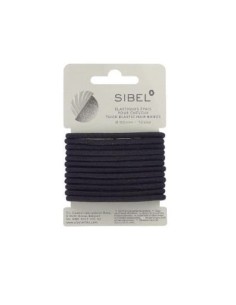 SIBEL ELASTICI PER CAPELLI NERI SPESSI Ø 50 MM 12 PZ