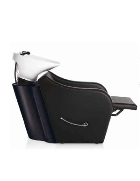LAVATESTA OMEGA PLUS POLTRONA LAVAGGIO CON VASCA IN CERAMICA BIANCA E ALZATA POGGIAPIEDI
