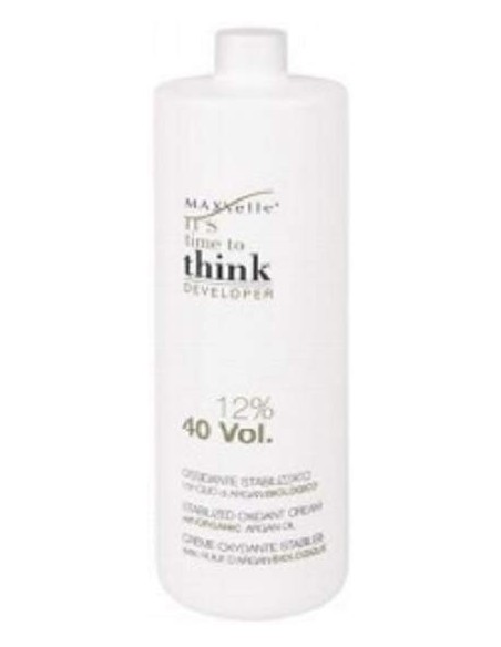 Maxelle - Ossidante stabilizzato con olio di Argan biologico per la cura dei capelli (1000ml) (40 Vol. 12%)
