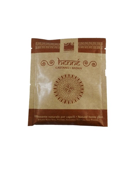Henne Castano riflessante naturale per capelli 40 gr