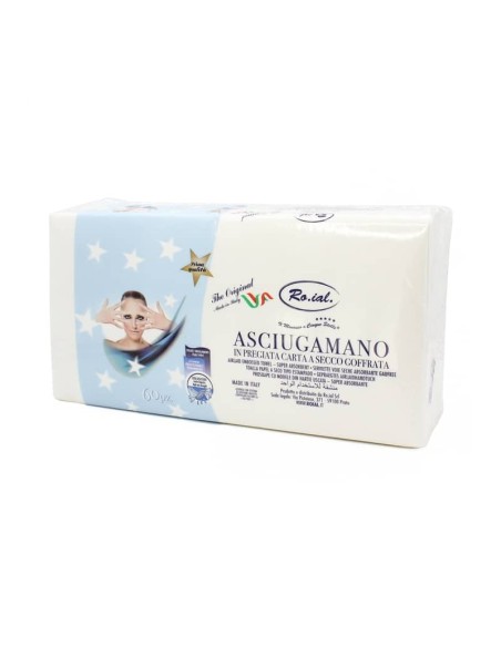 Ro.Ial Asciugamani monouso carta a secco 60 pz