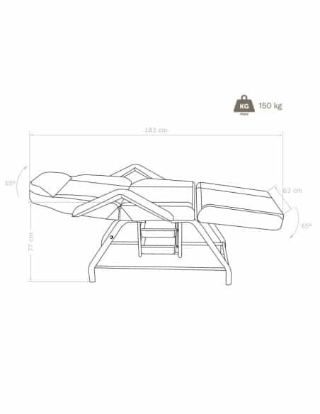 POLTRONA LETTINO NASH TOP A 2 SNODI CON PORTA OGGETTI