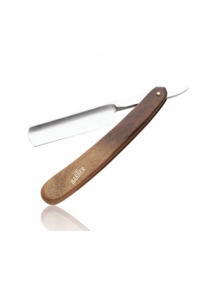 Xanitalia pro The barber Rasoio professionale Wood inox edge a lama fissa